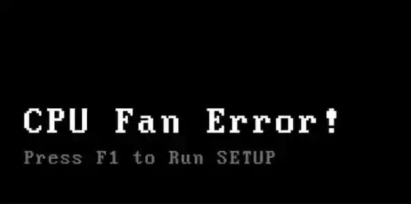 CPU Fan Error