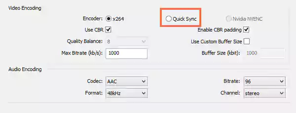 enable quicksync