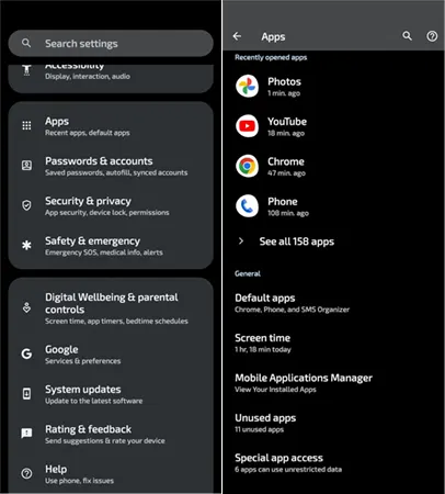 Android Settings, Alt2 - Special App Access